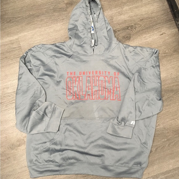 Russell Brand Mens 54/56 University Of Oklahoma Gray Red Hoodie Size 3XL NEW - Picture 6 of 7